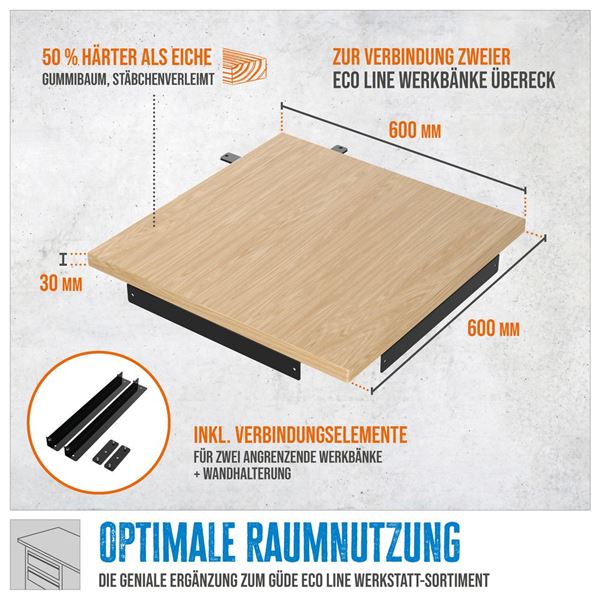 Pracovní deska rohového stolu GWP 600E